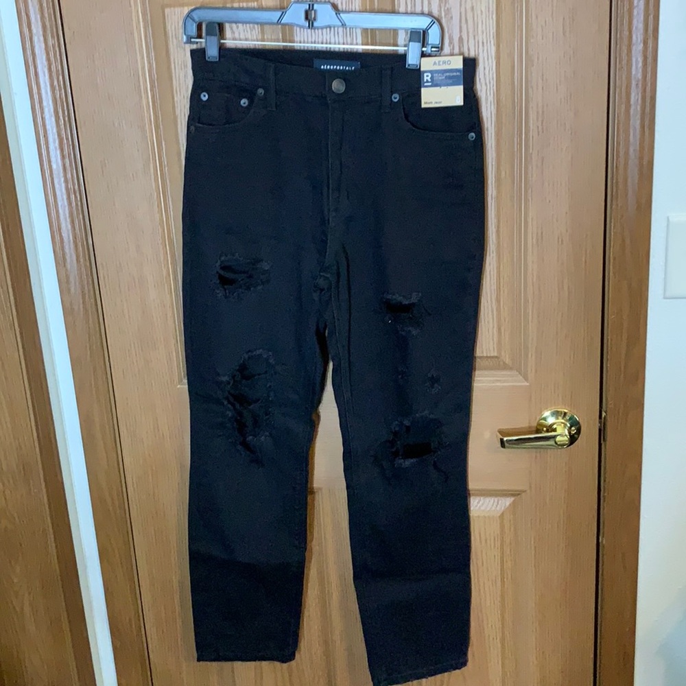 Black mom jeans aeropostale
